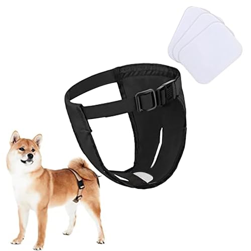 FDANDADE Wiederverwendbare Hundewindeln für Hündinnen, Hundeunterwäsche-Windel mit verstellbarem, waschbarem Sanitärhöschen für Hündinnen bei Hitze, Schwarz, Größe XXL FDANDADE Wiederverwendbare Hundewindeln für Hündinnen, Hundeunterwäsche-Windel mit verstellbarem, waschbarem Sanitärhöschen für Hündinnen bei Hitze, Schwarz, Größe XXL von FDANDADE
