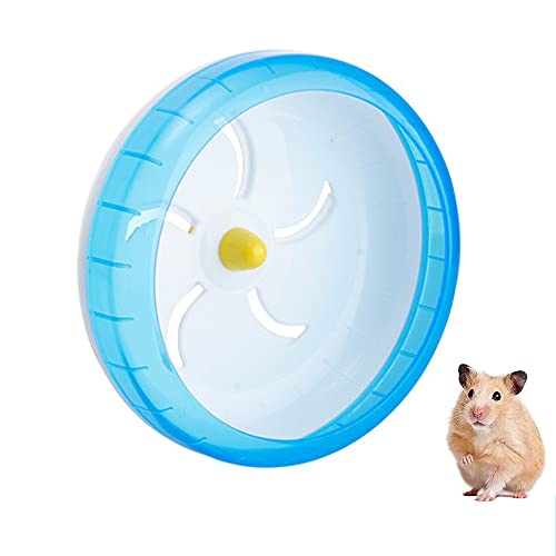 Laufrad Kunststoff, Silent Spinners, Übungsrad Hamster, Kleintierspielzeug Laufrad, Super Leise, Einfach Installieren für Totoro Mouse Eichhörnchen Kleintier Haustier Hamster (Blau) von FDDD