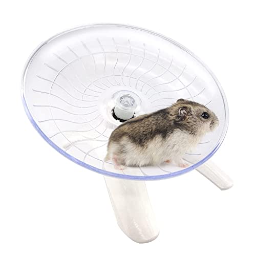 Leises Hamster, Hamster Wheel Toys, leises Laufrad, Hamsterrad Spielzeug, Leises Hamsterrad, Kleine Tierlaufräder Hamsterrad für Hamster, Lgel, Chinchilla, Meerschweinchen, Kleine Haustiere(Weiß) von FDDU