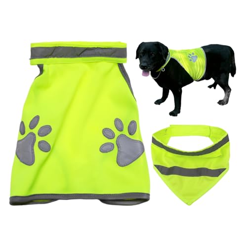 FDGGT 1 Stück Reflektierende Haustierkleidung, 1 Stück Reflektierender Haustierschal, Haustierkleidungsset, Fluoreszierende Hundeweste, Haustierbedarf FDGGT 1 Stück Reflektierende Haustierkleidung, 1 Stück Reflektierender Haustierschal, Haustierkleidungsset, Fluoreszierende Hundeweste, Haustierbedarf von FDGGT