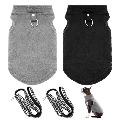 FDGGT 2 Stück Haustierkleidung Und 2 Stück Leine, Warme Kleidung Für Haustiere, Weiche Haustierkleidung, Haustierbedarf FDGGT 2 Stück Haustierkleidung Und 2 Stück Leine, Warme Kleidung Für Haustiere, Weiche Haustierkleidung, Haustierbedarf von FDGGT