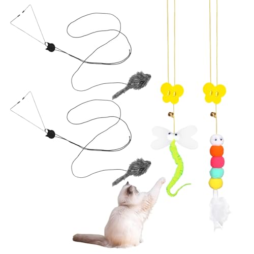 FDGGT 4 Stück Katzen-Selbstvergnügungsspielzeug, Verschleißfestes Filzspielzeug, Interaktives Katzenspielzeug, Kreatives Katzenspielzeug, Heimtierbedarf FDGGT 4 Stück Katzen-Selbstvergnügungsspielzeug, Verschleißfestes Filzspielzeug, Interaktives Katzenspielzeug, Kreatives Katzenspielzeug, Heimtierbedarf von FDGGT