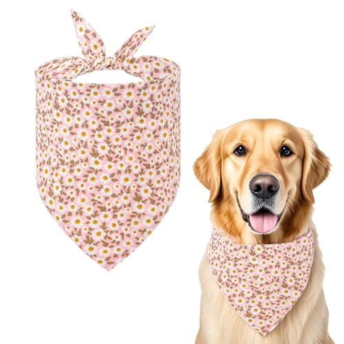 FDHBDF Rosa kleine Blumenmuster Haustier Sabber Handtuch, Reine Baumwolle Tasche Dreieckstuch, Dreieckstuch für Katzen und Hunde, Stirnband für Mittlere und Große Katzen und Hunde FDHBDF Rosa kleine Blumenmuster Haustier Sabber Handtuch, Reine Baumwolle Tasche Dreieckstuch, Dreieckstuch für Katzen und Hunde, Stirnband für Mittlere und Große Katzen und Hunde von FDHBDF
