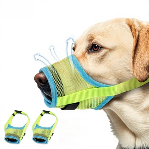 2 Pack Atmungsaktiver Hundemaulkorb – Weicher Netz-Hunde-Mundschutz mit bequemem Nasenschutz, verstellbarer Haustier-Sicherheitsmaulkorb für mittelgroße und große Hunde, verhindert Beißen und Bellen 2 Pack Atmungsaktiver Hundemaulkorb – Weicher Netz-Hunde-Mundschutz mit bequemem Nasenschutz, verstellbarer Haustier-Sicherheitsmaulkorb für mittelgroße und große Hunde, verhindert Beißen und Bellen von FDIDY