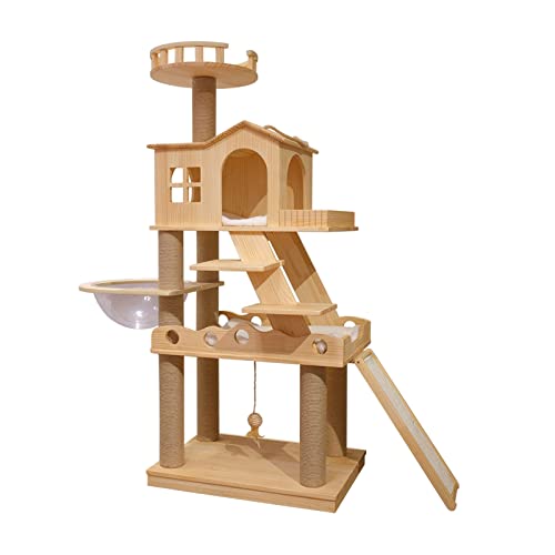 Für Indoor-Katzen 59. 2,5 cm Kiefer Brett Katzentürme Katzenhaus mit Plattform Katzenhaus und Kratzbäumen PC Wiege für große Katzen Spielhaus Spaß Aktivität Entspannen für Katzen Für Indoor-Katzen 59. 2,5 cm Kiefer Brett Katzentürme Katzenhaus mit Plattform Katzenhaus und Kratzbäumen PC Wiege für große Katzen Spielhaus Spaß Aktivität Entspannen für Katzen von FDINUDIGUHTTYYYY