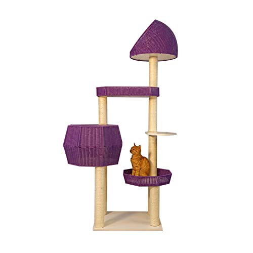 Für Indoor-Katzen 63,0 cm Katzentürme Katzentürme Katzenhütte Rattan Katzennest Bequem und Atmungsaktiv Katzenhaus mit Plattform Kratzbäumen für große Katzen Spielhaus Spaß Aktivität Entspannen für Für Indoor-Katzen 63,0 cm Katzentürme Katzentürme Katzenhütte Rattan Katzennest Bequem und Atmungsaktiv Katzenhaus mit Plattform Kratzbäumen für große Katzen Spielhaus Spaß Aktivität Entspannen für von FDINUDIGUHTTYYYY