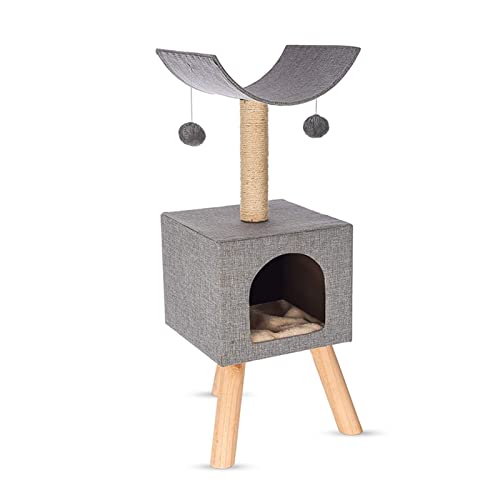 für Indoor-Katzen 32. 17,8 cm 2 Schichten Katzenhütten stabiles Katzenklettergerüst Komfortables Katzenhaus mit Kratzbäumen Spaß Vergnügungspark für Katzen klein für Indoor-Katzen 32. 17,8 cm 2 Schichten Katzenhütten stabiles Katzenklettergerüst Komfortables Katzenhaus mit Kratzbäumen Spaß Vergnügungspark für Katzen klein von FDINUDIGUHTTYYYY