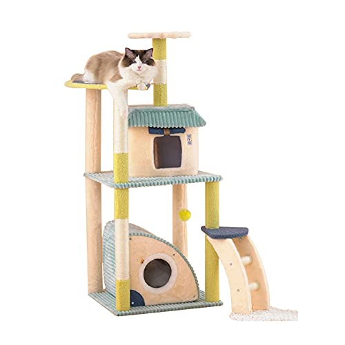 für Indoor Katzen 52,4 Zoll Katzenhaus Moderne Katzentürme Katzenkondo Mehrschichtig mit Treppenplattformen Katzennest und Kratzbäumen für große Katzen Spielhaus Spaß Aktivität Entspannen für Katzen für Indoor Katzen 52,4 Zoll Katzenhaus Moderne Katzentürme Katzenkondo Mehrschichtig mit Treppenplattformen Katzennest und Kratzbäumen für große Katzen Spielhaus Spaß Aktivität Entspannen für Katzen von FDINUDIGUHTTYYYY