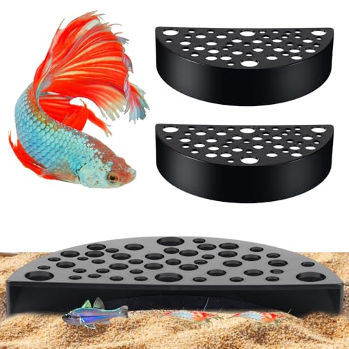 FDKYOEK Garnelenversteck für Aquarium, Garnelenhöhle, Unterschlupf, kleiner Fischtunnel, Garnelenzuchthaus, Kunststoff, Aquarium-Garnelen-Versteck, Aquarium-Zubehör, Dekoration, Schwarz, 2 Stück FDKYOEK Garnelenversteck für Aquarium, Garnelenhöhle, Unterschlupf, kleiner Fischtunnel, Garnelenzuchthaus, Kunststoff, Aquarium-Garnelen-Versteck, Aquarium-Zubehör, Dekoration, Schwarz, 2 Stück von FDKYOEK