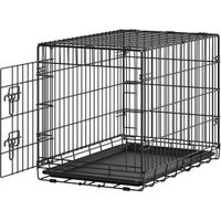 FEANDREA Faltbarer Hundekäfig mit 1 Tür und Kunststoffschale 76,5 cm, 48,6 cm, 54,4 cm FEANDREA Faltbarer Hundekäfig mit 1 Tür und Kunststoffschale 76,5 cm, 48,6 cm, 54,4 cm von FEANDREA