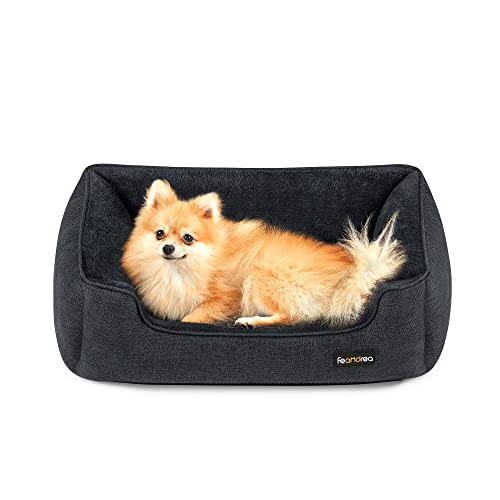 Feandrea Hundebett, Hundekissen in Leinenoptik, Hundekorb, erhöhte Ränder, rutschfeste Unterseite, Bezug abnehmbar waschbar, M, für kleine Hunde, 70 x 55 x 21 cm, dunkelgrau PGW010G01 Feandrea Hundebett, Hundekissen in Leinenoptik, Hundekorb, erhöhte Ränder, rutschfeste Unterseite, Bezug abnehmbar waschbar, M, für kleine Hunde, 70 x 55 x 21 cm, dunkelgrau PGW010G01 von Feandrea