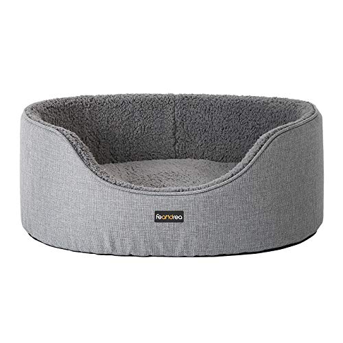 Feandrea Hundebett, Hundekorb, Wendekissen, 83 x 63 x 27 cm, grau PGW32GG von Feandrea