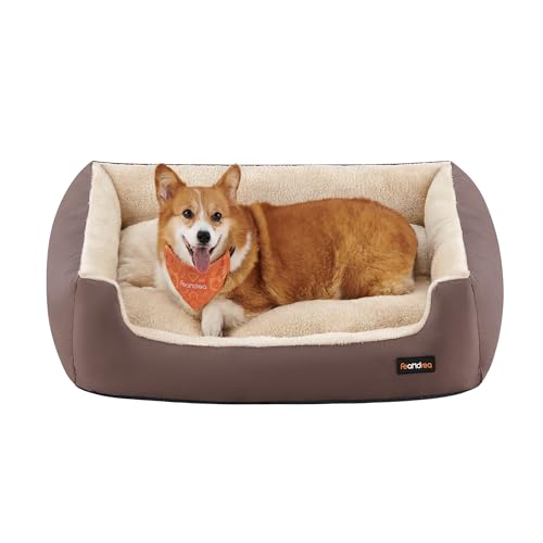 Feandrea Hundebett, Hundekorb mit Wendekissen, 85 x 65 x 21 cm, braun PGW04Z Feandrea Hundebett, Hundekorb mit Wendekissen, 85 x 65 x 21 cm, braun PGW04Z von Feandrea