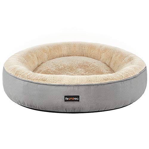 Feandrea Hundebett, Katzenbett, Donut, Ø 70 cm, hellgrau PGW070G01 von Feandrea