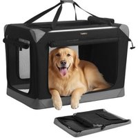 FEANDREA Hundebox faltbar, tragbar, Oxford-Gewebe, 4 Türen, mit Griffen und Seitenfach M-XXL von FEANDREA