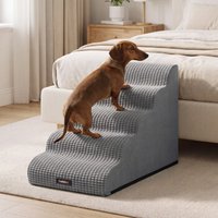 FEANDREA Hundetreppe, 2/3/4/5 Stufen, Sanfte Neigung, Schaumstoff Treppenhilfe für Hunde/Katzen hellgrau XXL FEANDREA Hundetreppe, 2/3/4/5 Stufen, Sanfte Neigung, Schaumstoff Treppenhilfe für Hunde/Katzen hellgrau XXL von FEANDREA