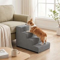 FEANDREA Hundetreppe, 2/3/4/5 Stufen Haustiertreppe aus grauem Cordstoff Waschbar hellgrau XL FEANDREA Hundetreppe, 2/3/4/5 Stufen Haustiertreppe aus grauem Cordstoff Waschbar hellgrau XL von FEANDREA