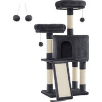 FEANDREA Katzenbaum 115cm Kratzbrett dunkelgrau von FEANDREA