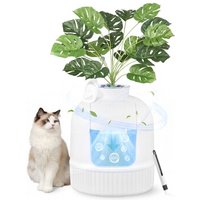 FEANDREA Katzenklo Blumentopf, versteckte Katzentoilette, mit künstlicher Pflanze weiß von FEANDREA