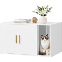 FEANDREA Katzenklo-Schrank, moderne Katzentoilette, Katzenhaus, Doppeltüren von FEANDREA