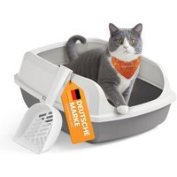 FEANDREA Katzenklo mit hohen Seitenwänden, XL offene Katzentoilette, mit Schaufel weiß FEANDREA Katzenklo mit hohen Seitenwänden, XL offene Katzentoilette, mit Schaufel weiß von FEANDREA