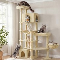 FEANDREA Kratzbaum, 188,2 cm hoch, Katzenbaum, für große Katzen, Katzenkratzbaum beige von FEANDREA