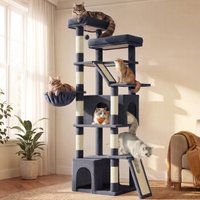 FEANDREA Kratzbaum groß, 184,5cm hoch, für Große Katzen,Mehrkatzenhaushalt dunkelgrau FEANDREA Kratzbaum groß, 184,5cm hoch, für Große Katzen,Mehrkatzenhaushalt dunkelgrau von FEANDREA