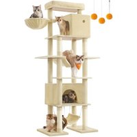 FEANDREA Kratzbaum groß 201cm mehrstöckiger Katzenbaum beige FEANDREA Kratzbaum groß 201cm mehrstöckiger Katzenbaum beige von FEANDREA