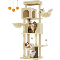 FEANDREA Kratzbaum mehrstöckig mit Höhlen beige FEANDREA Kratzbaum mehrstöckig mit Höhlen beige von FEANDREA
