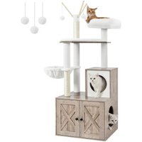 FEANDREA Kratzbaum mit Katzenklo-Schrank 2-in-1 grau FEANDREA Kratzbaum mit Katzenklo-Schrank 2-in-1 grau von FEANDREA