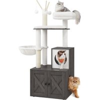 FEANDREA Kratzbaum mit Katzenklo-Schrank 2-in-1 dunkelgrau FEANDREA Kratzbaum mit Katzenklo-Schrank 2-in-1 dunkelgrau von FEANDREA