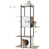 FEANDREA Kratzbaum modern Katzenturm grau/ weiß FEANDREA Kratzbaum modern Katzenturm grau/ weiß von FEANDREA