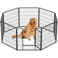 FEANDREA L-XXL Hundezaun 8 Platten transportabel schwarz 1,6 m, 1,6 m, 80 cm FEANDREA L-XXL Hundezaun 8 Platten transportabel schwarz 1,6 m, 1,6 m, 80 cm von FEANDREA