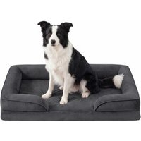 FEANDREA Orthopädisches Hundebett M-XXXL, abnehmbarer Bezug, erhöhte Ränder, rutschfest von FEANDREA