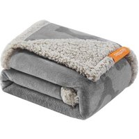 FEANDREA Wasserdichte Hundedecke Sherpa Fleece Grau M von FEANDREA