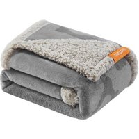 FEANDREA Wasserdichte Hundedecke Sherpa Fleece Grau von FEANDREA