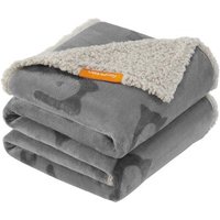 FEANDREA Wasserdichte Hundedecke Sherpa Fleece Grau XL von FEANDREA
