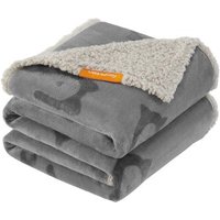 FEANDREA Wasserdichte Hundedecke Sherpa Fleece Grau von FEANDREA