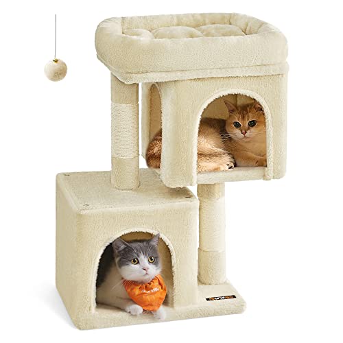 Feandrea Kratzbaum klein, 67 cm Katzenbaum, Katzenhaus für Kätzchen bis zu 3 kg, große Plattform, Sisalstämme, beige PCT611M01 Feandrea Kratzbaum klein, 67 cm Katzenbaum, Katzenhaus für Kätzchen bis zu 3 kg, große Plattform, Sisalstämme, beige PCT611M01 von Feandrea