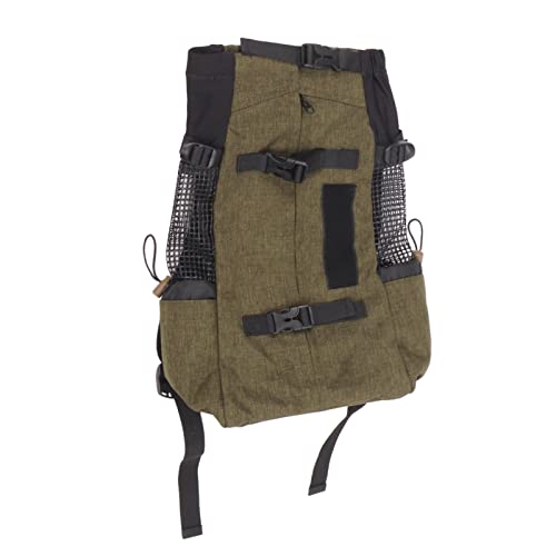 FEAW Hunderucksack, Leichter Haustierrucksack aus Weichem Nylon, Tragbar mit Reflektierendem Streifen für Unterwegs (Gras-Grün) von FEAW