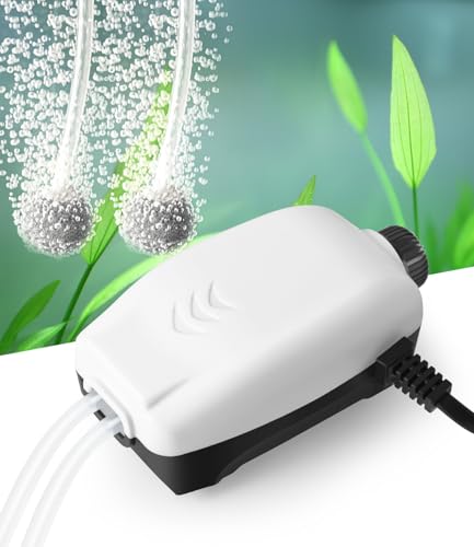 FEDOUR 2,5W Nano Whisper Aquarium Luftpumpe, 264LPH Leiser Einstellbar Sauerstoffpumpe mit 2 Ausgänge, Belüfter für 1-250L Aquarium FEDOUR 2,5W Nano Whisper Aquarium Luftpumpe, 264LPH Leiser Einstellbar Sauerstoffpumpe mit 2 Ausgänge, Belüfter für 1-250L Aquarium von FEDOUR