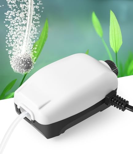 FEDOUR 2W Nano Leiser Aquarium Luftpumpe mit 1 Ausgänge, 168LPH Leistungsstarke Einstellbar Sauerstoffpumpe, Belüfter für 1-150L Aquarien mit Allem Zubehör FEDOUR 2W Nano Leiser Aquarium Luftpumpe mit 1 Ausgänge, 168LPH Leistungsstarke Einstellbar Sauerstoffpumpe, Belüfter für 1-150L Aquarien mit Allem Zubehör von FEDOUR