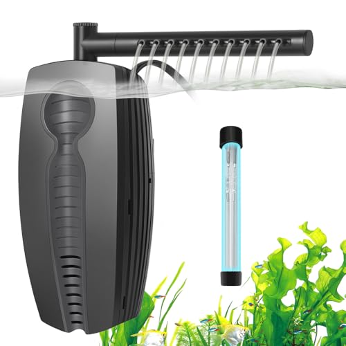 FEDOUR 600LPH Aquarienfilter mit U-V, 8W einstellbare Aquarium Innenfilter, Unterwasser Leise Fischtankfilter für 30-180L Becken, mit biochemischer Baumwolle, Aktivkohle-Baumwolle, Keramikkugeln FEDOUR 600LPH Aquarienfilter mit U-V, 8W einstellbare Aquarium Innenfilter, Unterwasser Leise Fischtankfilter für 30-180L Becken, mit biochemischer Baumwolle, Aktivkohle-Baumwolle, Keramikkugeln von FEDOUR
