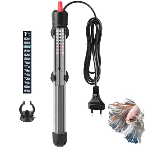FEDOUR 300W 100-240L Aquarium Heizung, Verdicktes Quarzglas Aquarienheizer, Temperatur Einstellbare Aquarium Heizer Mit Saugnäpfen/Thermostat von FEDOUR
