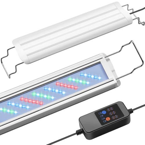 FEDOUR Aquarium LED Licht, Aquarienlicht mit Einstellbarer Helligkeit (Weiß-600DG) von FEDOUR