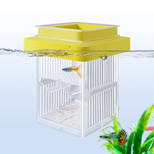 FEDOUR Transparente Zuchttanks für Aquarien, Abnehmbar Aquarium Zuchttanks mit Brutkasten und Isolationsbox, Aquarien Aufzuchtbehälter für Aggressiv Verletzte,Schwangere Fische,Kleine Fische,Garnelen von FEDOUR
