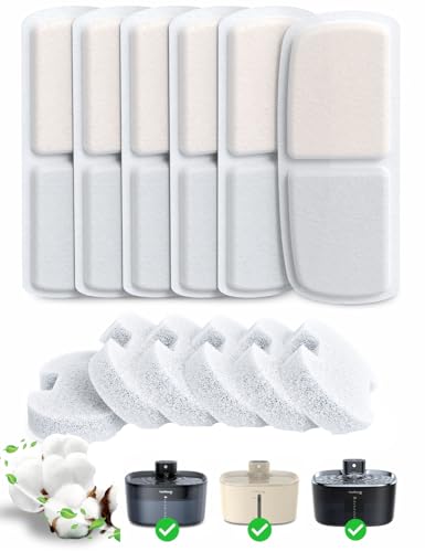 6 Stück Wasserfilter Kartuschen+6 Stück Wasserpumpenschwämme für Katzenbrunnen, Ersatz für FN-W07 Kabelloser Trinkbrunnen für Katzen, Filterkartuschen, Aktivkohlefilter Kompatibel Katzenbrunnen 6 Stück Wasserfilter Kartuschen+6 Stück Wasserpumpenschwämme für Katzenbrunnen, Ersatz für FN-W07 Kabelloser Trinkbrunnen für Katzen, Filterkartuschen, Aktivkohlefilter Kompatibel Katzenbrunnen von FEELNEEDY