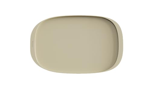 FEELNEEDY Katzen und Hundefuttermatte, rutschfeste Haustierfütterungsmatte mit Erhabenem Rand zur Verhinderung von Lecks, Hochwertige Silikonmatte, Leicht zu Reinigen (46cm x 29cm, Beige) von FEELNEEDY