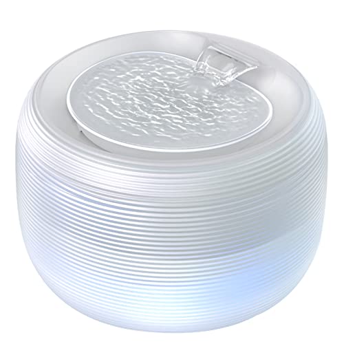 Katzenbrunnen, Trinkbrunnen für Katze Leise 2,5L FEELNEEDY, Eingebautes LED Licht, BPA Frei, mit 3 Ersatzfilter Geeignet für Katzen und kleine Hunde, Leise Pumpe von FEELNEEDY