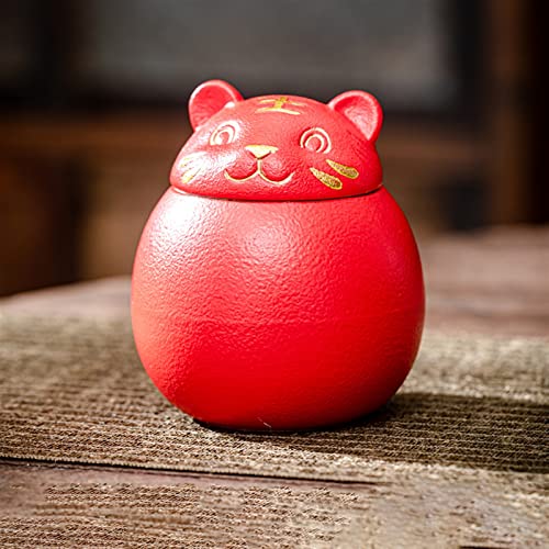 FEILIV Pet Urn for Dogs Cats Ashes Keepsake Memorial Box Funeral Set Burial Urns for Cremated Remains Ash Vial Adult Funeral Urn Pet Cat and Dog Urn 15123 Tierurne(Red) von FEILIV